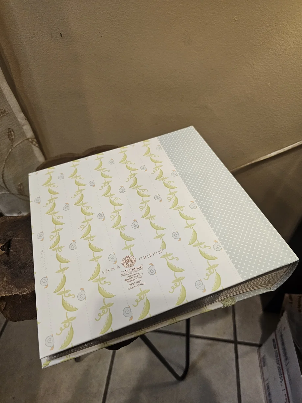 PIONEER Faux Brown Suede Photo Album And Peapod Design Photo
